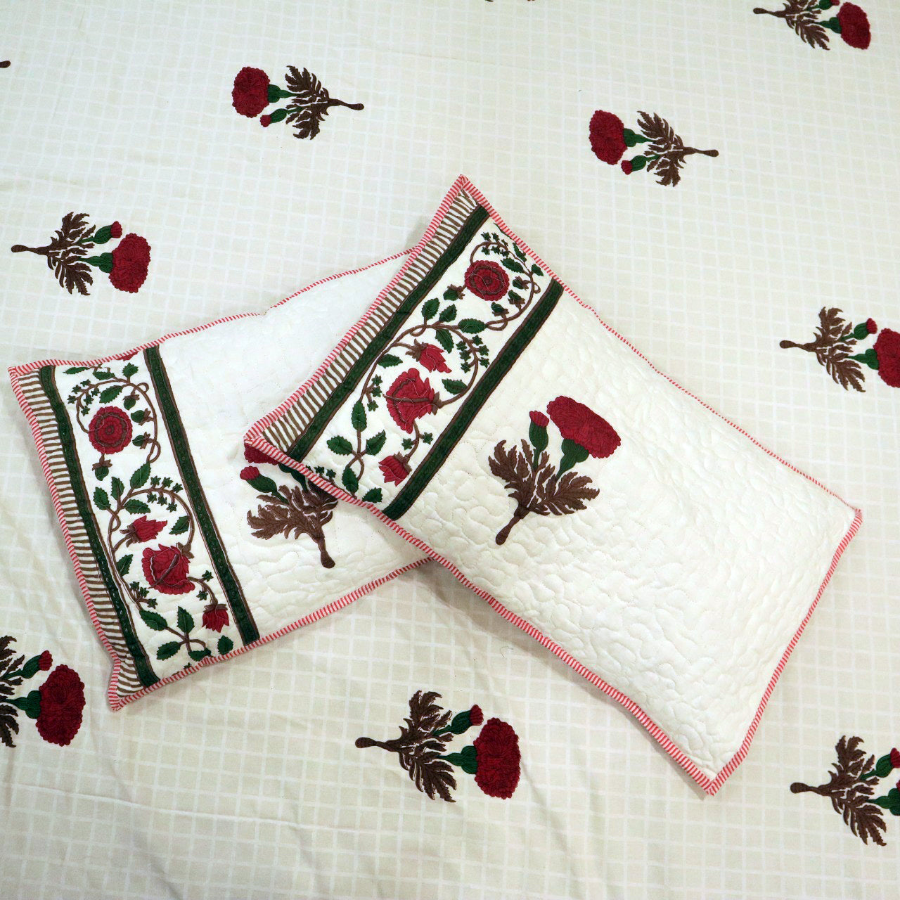 500TC Flower Love 100% Pure Cotton Printed Bedsheet
