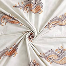 Majestic Yellow 100% Pure Cotton 400TC Hand block Bedsheet