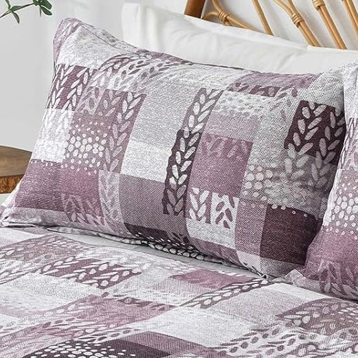 Mauve Mist Mosaic 500 TC 100% Pure Glace Cotton Bedsheet