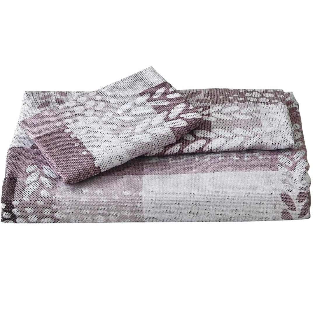 Mauve Mist Mosaic 500 TC 100% Pure Glace Cotton Bedsheet
