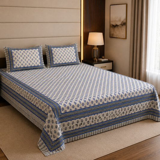 Blue Haven 100% Pure Cotton Bedsheet