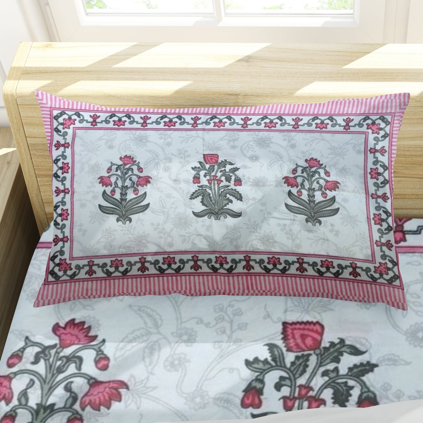 100% Pure Cotton 500TC Exotic Bloom Bedsheet