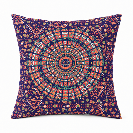Midnight Mandala Cotton Cushion Cover (Set of 2)