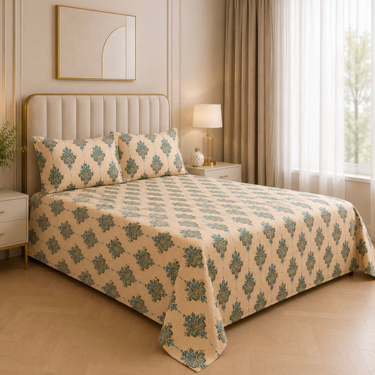 Royal Motif Glace Cotton 450TC Bedsheet