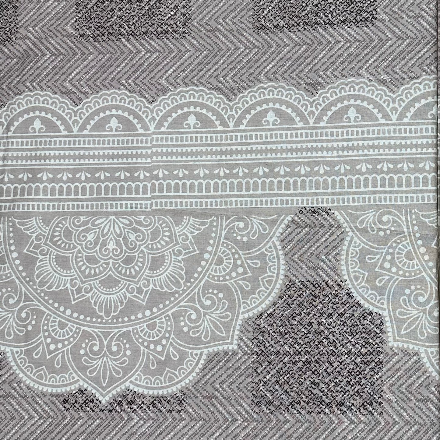 300TC Brown Lace Border 100% Pure Cotton Bedsheet