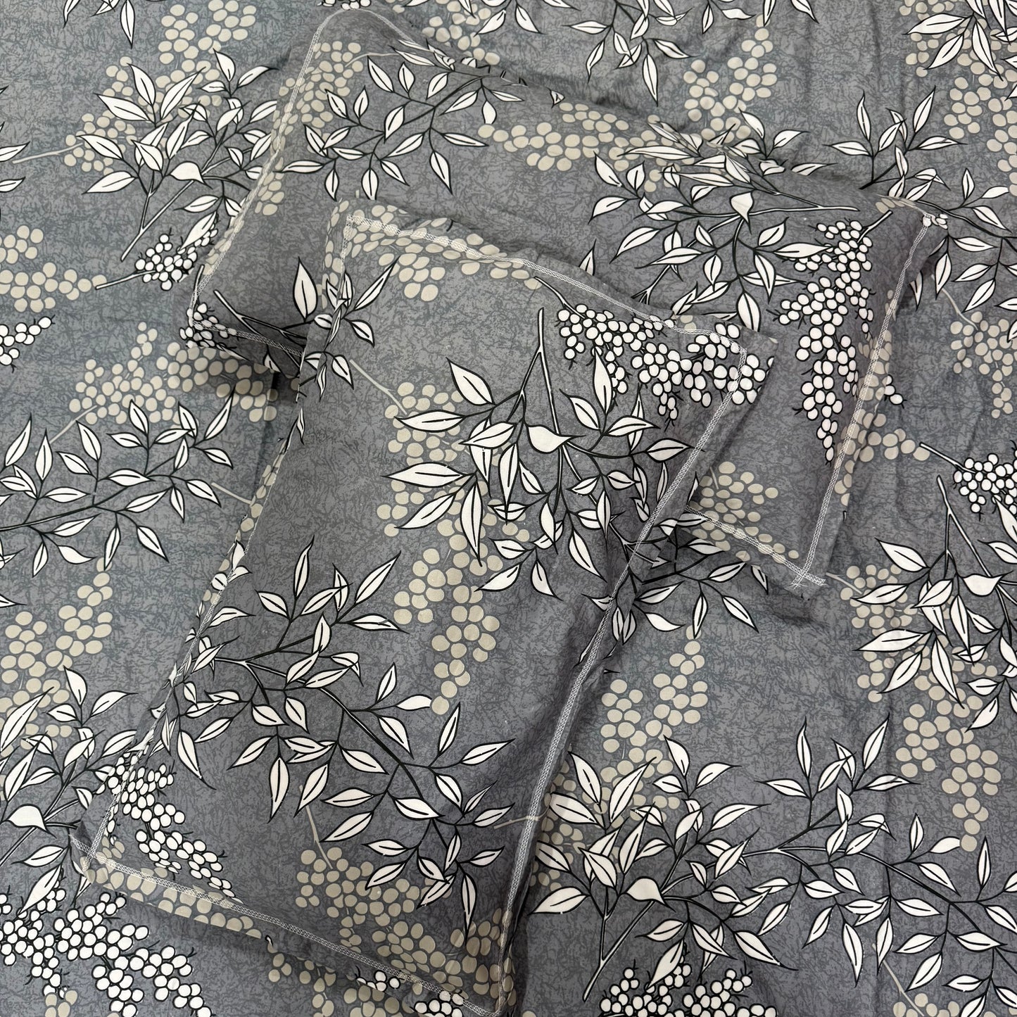 Moonlit Bloom 400TC Premium 100% Pure Glace Cotton Bedsheet