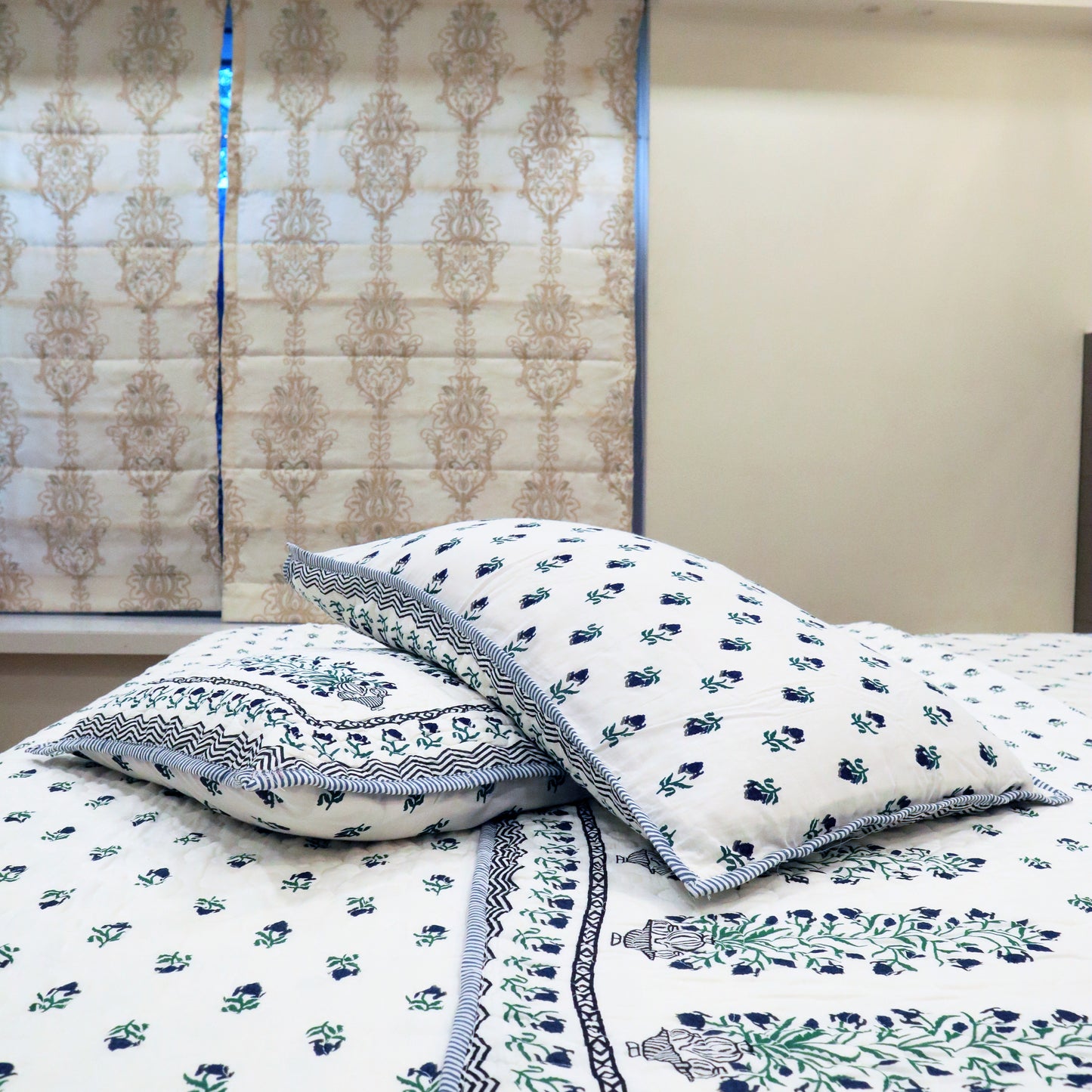 500TC White Blossom 100% Pure Cotton Bedsheet