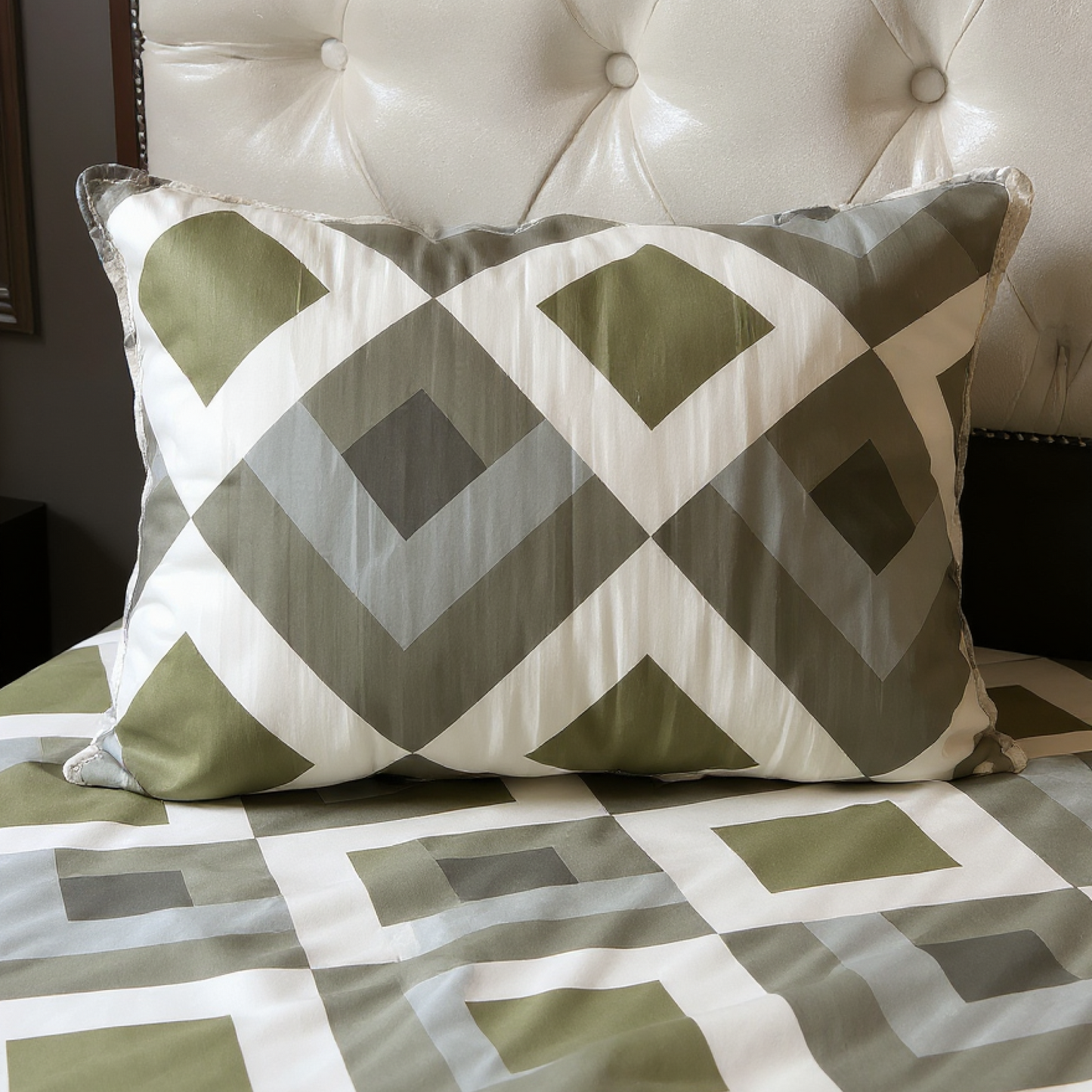 Modern Geometric 400TC 100% Pure Glace Cotton Bedsheet