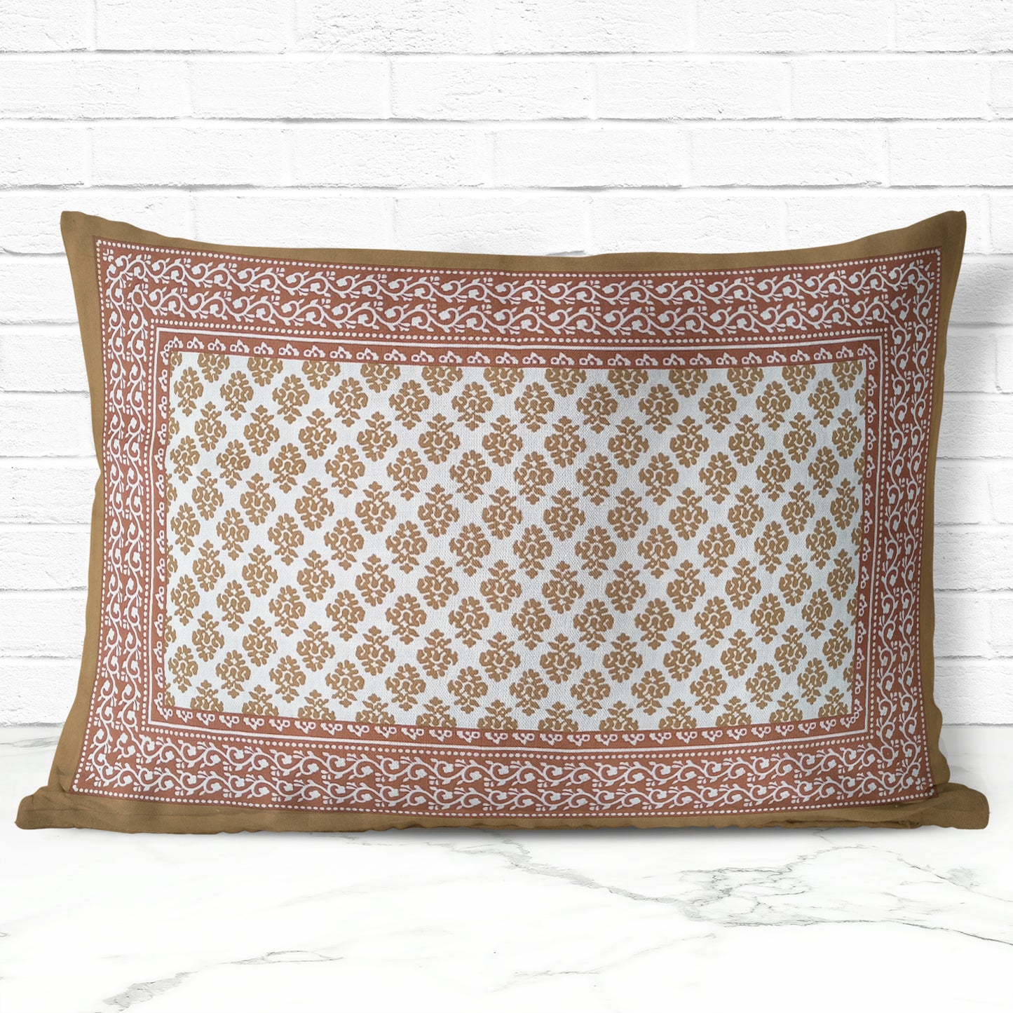 450 TC Rustic Heritage Block Print 100% Pure Cotton Bedsheet