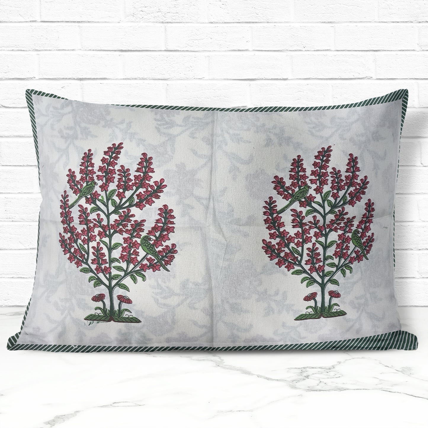 Floral Elegance 100% Pure Cotton 500TC Block Printed Bedsheet
