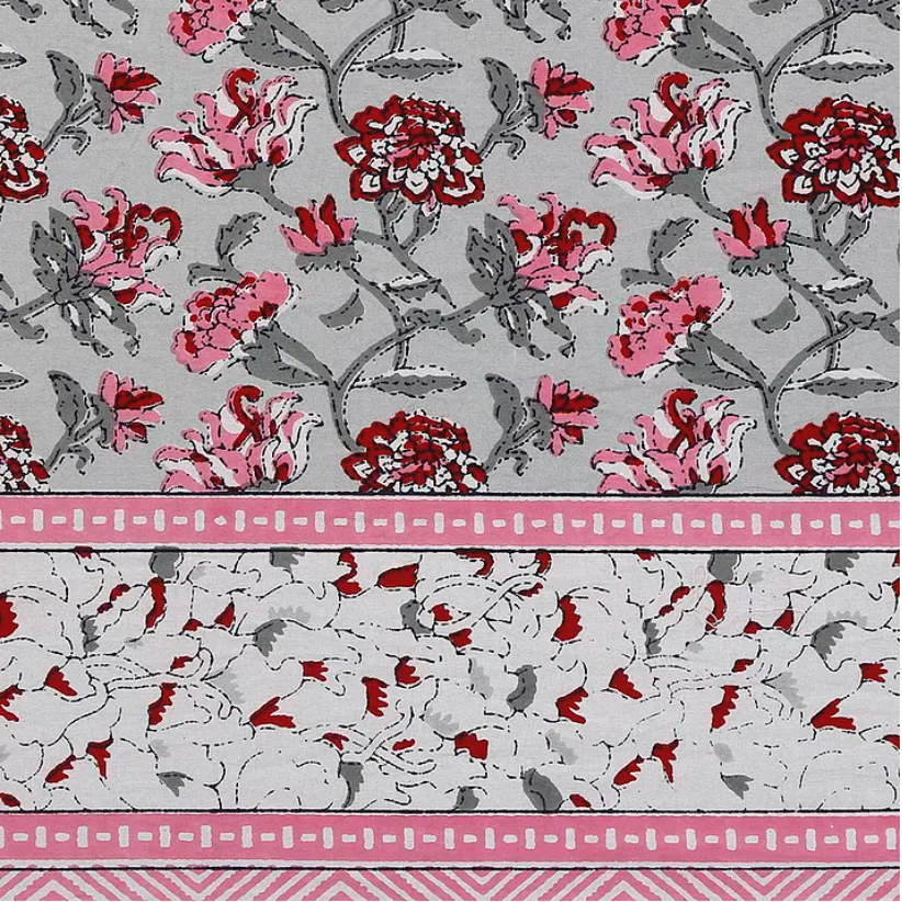 Floral Bliss 400TC 100% Pure Cotton Printed Bedsheet