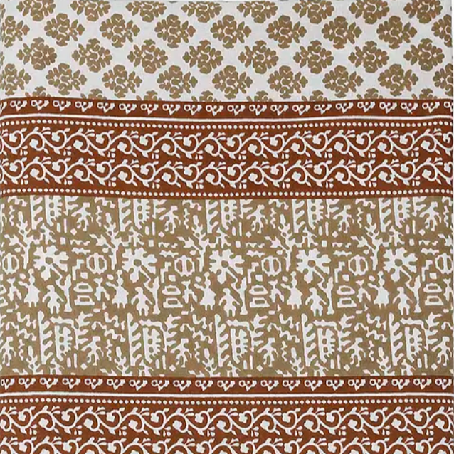 450 TC Rustic Heritage Block Print 100% Pure Cotton Bedsheet