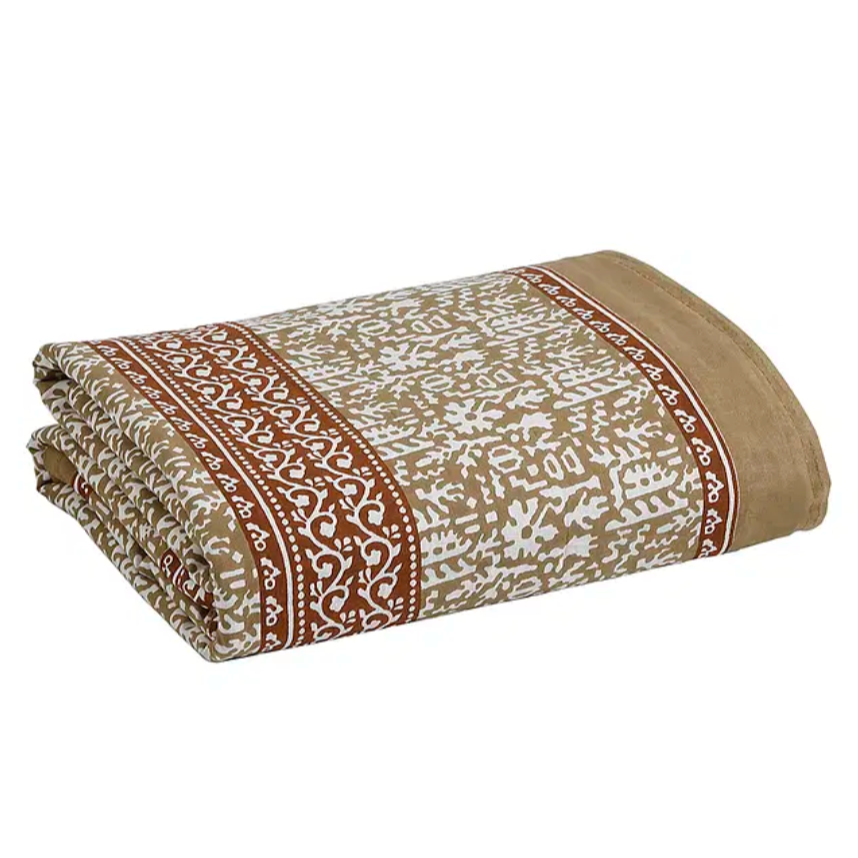 450 TC Rustic Heritage Block Print 100% Pure Cotton Bedsheet