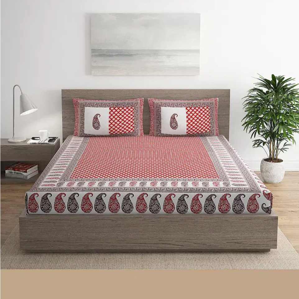 500TC Regal Folk Art 100% Pure Cotton Printed Bedsheets