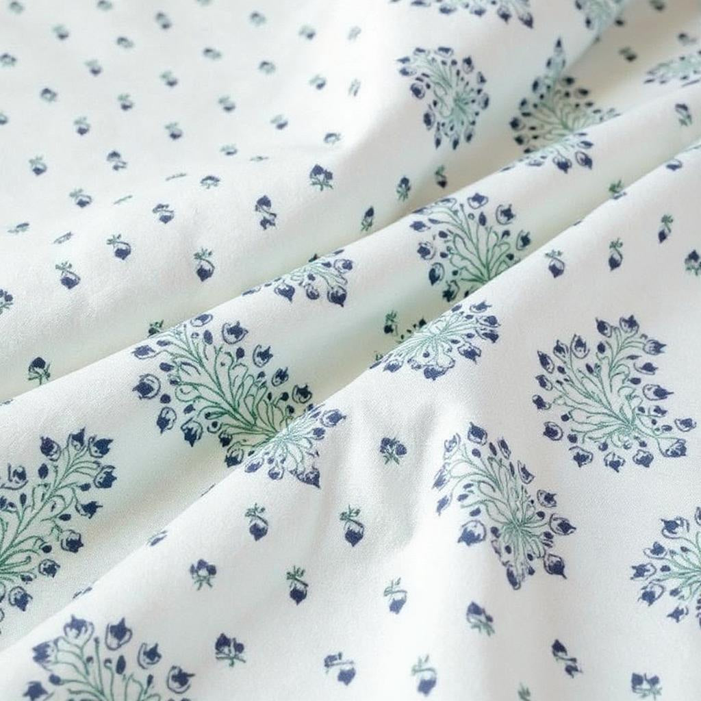 500TC White Blossom 100% Pure Cotton Bedsheet