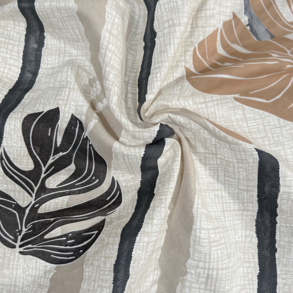 Tropical Monstera Leaf 100% Pure Glace Cotton 450TC Bedsheet