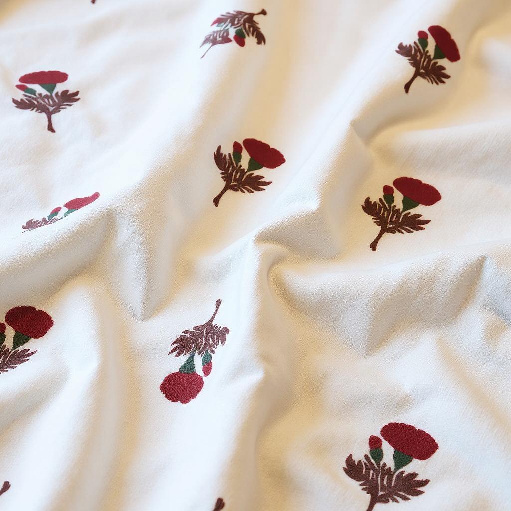 500TC Flower Love 100% Pure Cotton Printed Bedsheet