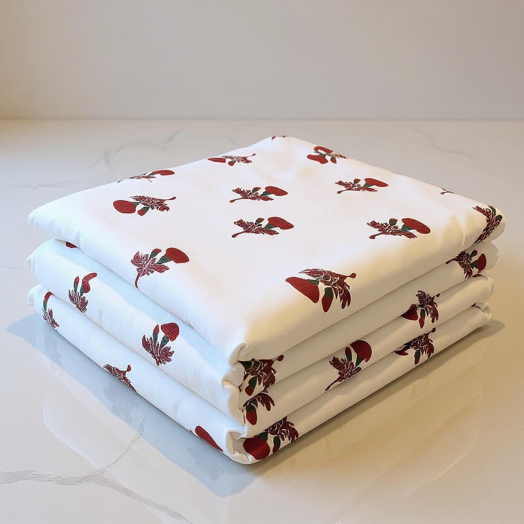 500TC Flower Love 100% Pure Cotton Printed Bedsheet