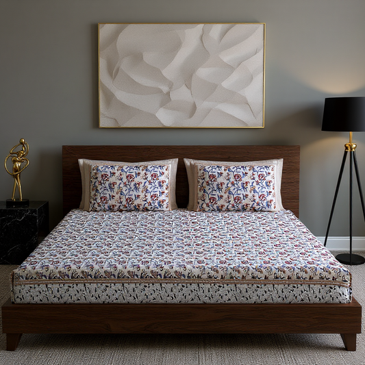 400TC Rustic Charm 100% Pure Cotton Bedsheet