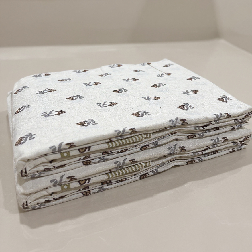 Brown Belle 400TC Floral Print 100% Pure Cotton Bedsheet