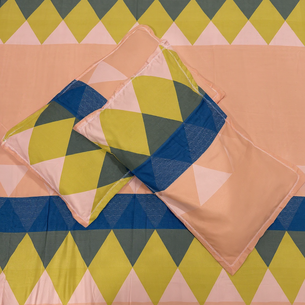 Pastel Prism 500TC 100% Pure Glace Cotton Bedsheet