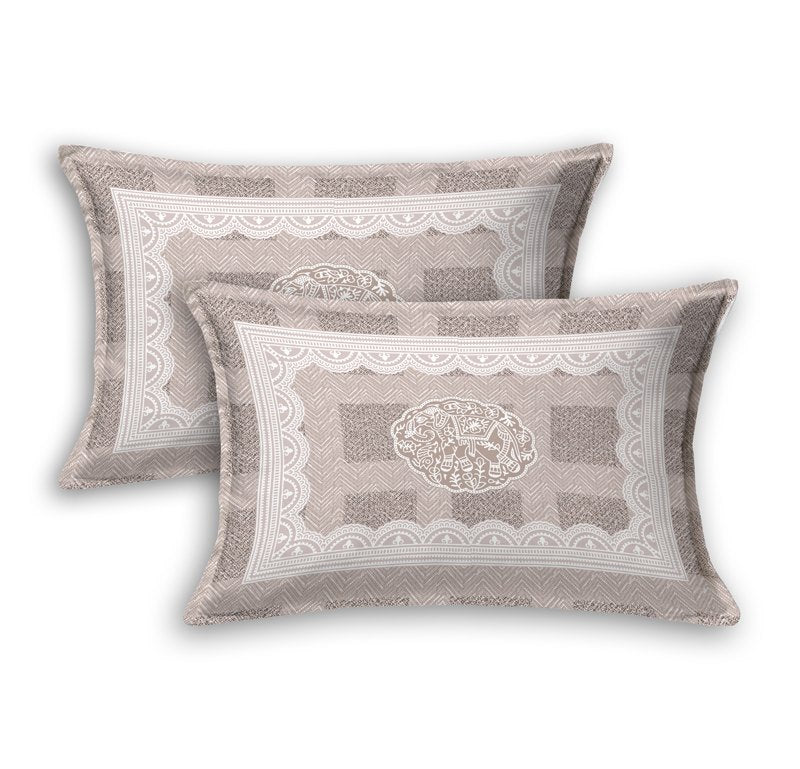 300TC Brown Lace Border 100% Pure Cotton Bedsheet
