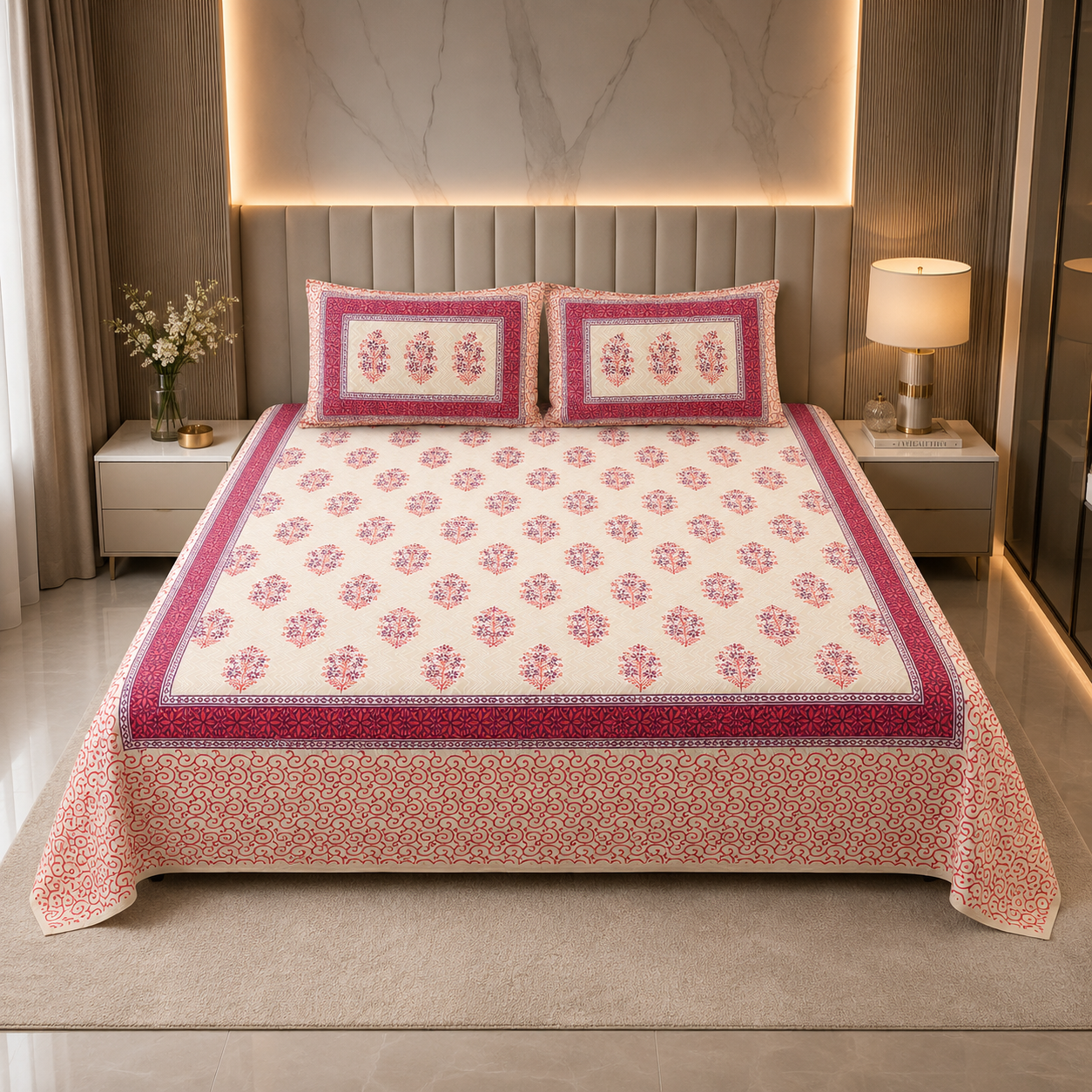 New Cotton Pink Bedsheet Collection