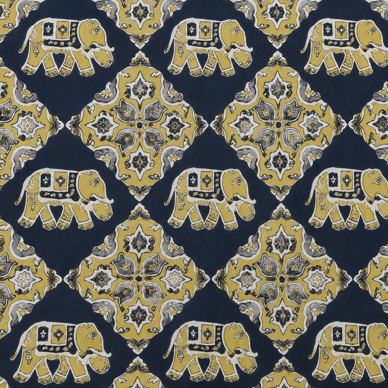 Midnight Royal Block print 100% Pure Cotton Bedsheet