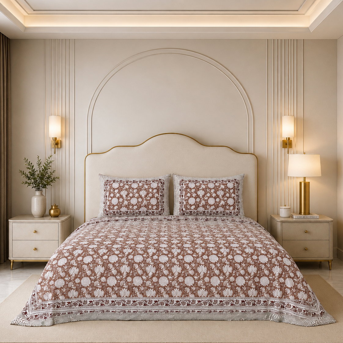 Cocoa Botanica 400TC 100% Pure Cotton Bedsheet- Super King