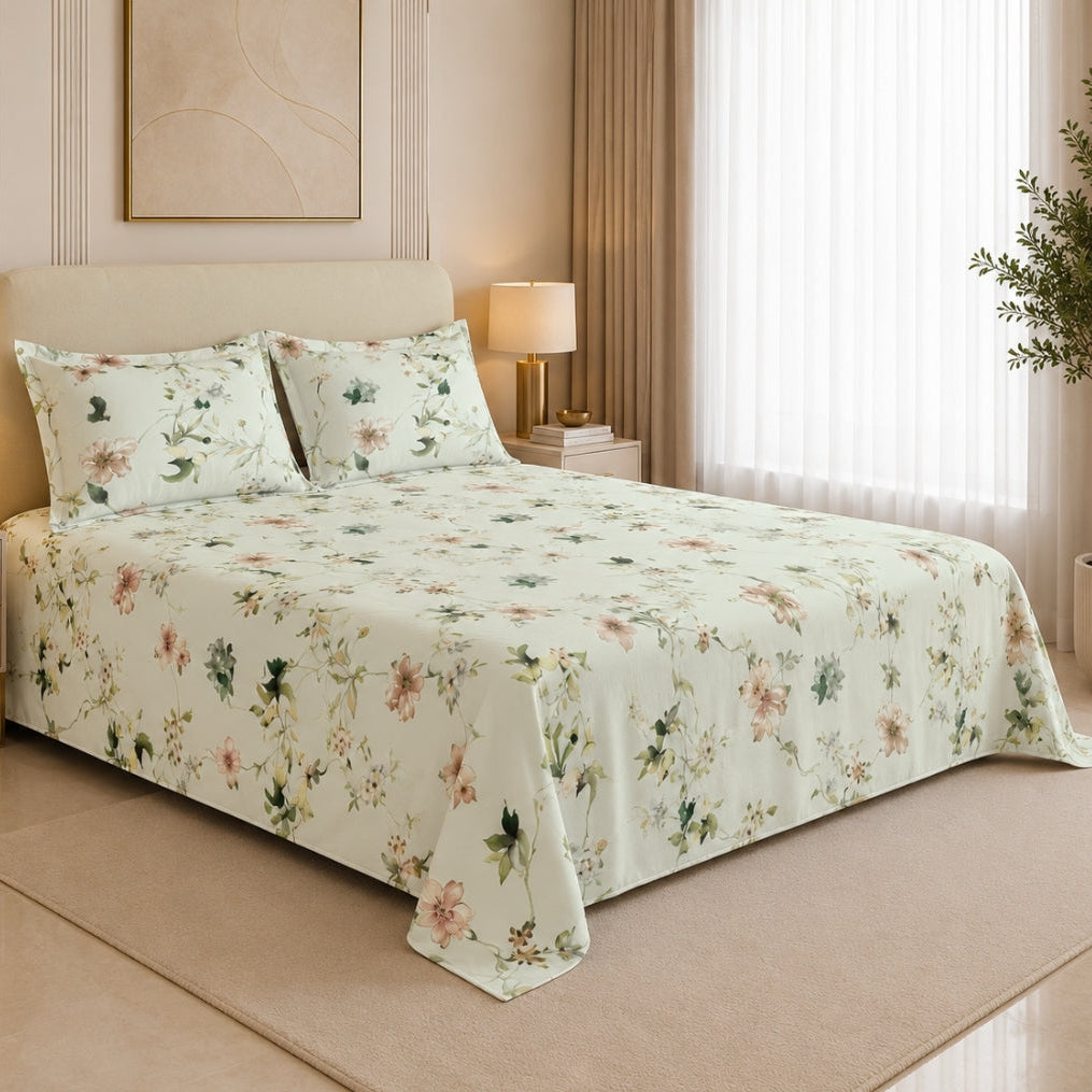 Garden Sonata Glace Cotton 300TC Bedsheet