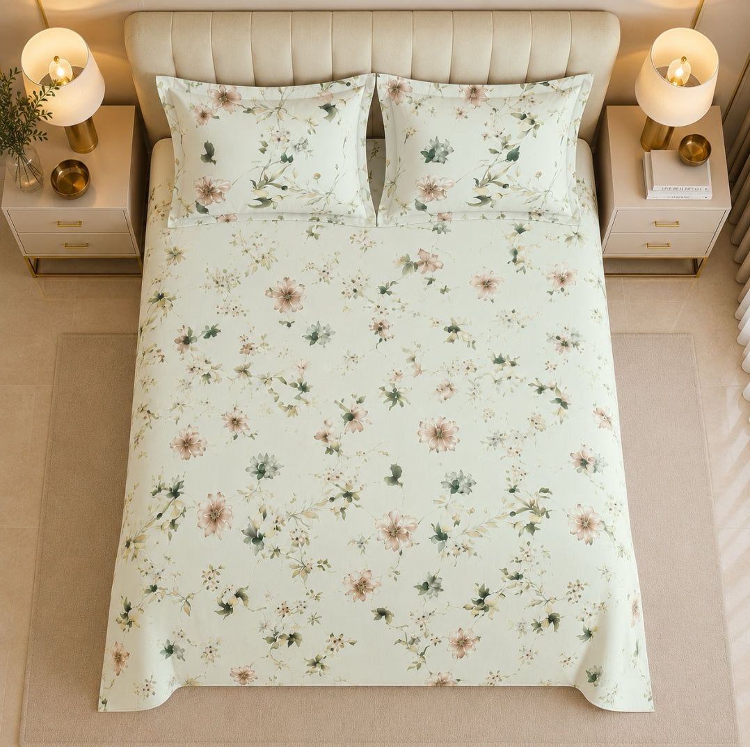 Garden Sonata Glace Cotton 300TC Bedsheet