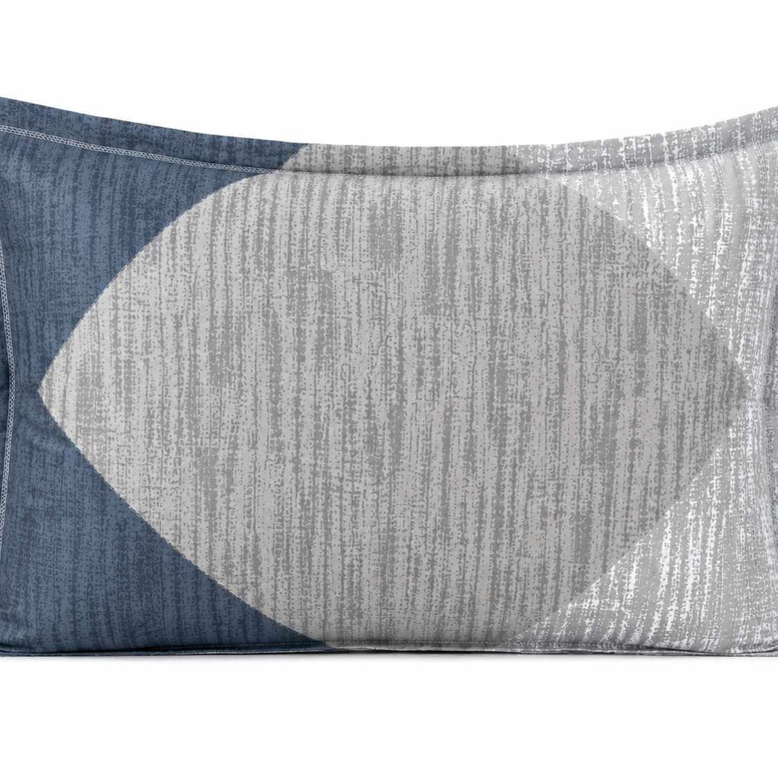 Blue Horizon Geometric Glace Cotton Bedsheet