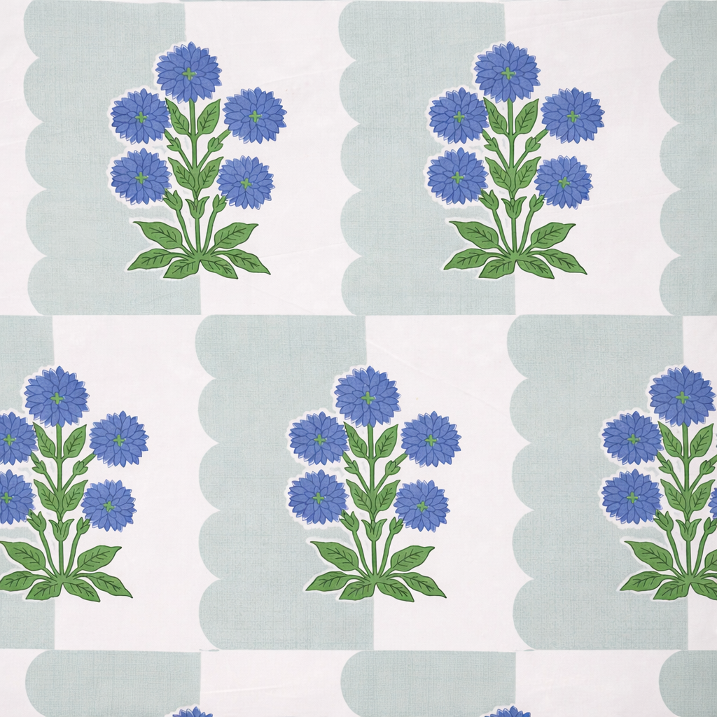 Calm Bloom Glace Cotton 300TC Bedsheet