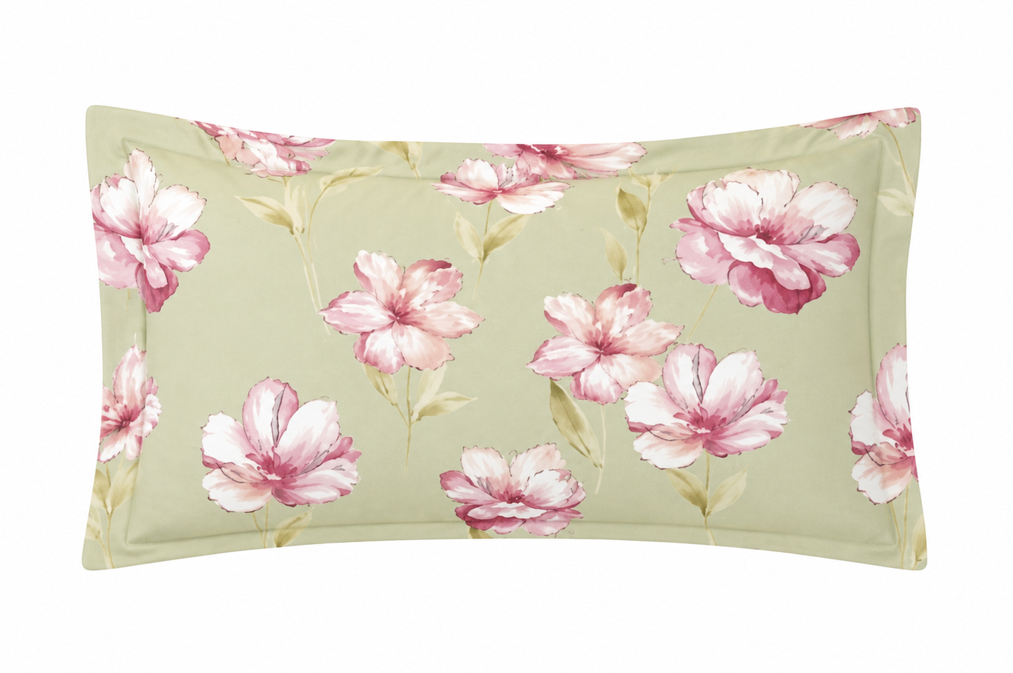 Sage Blossom Glace Cotton 300TC Bedsheet