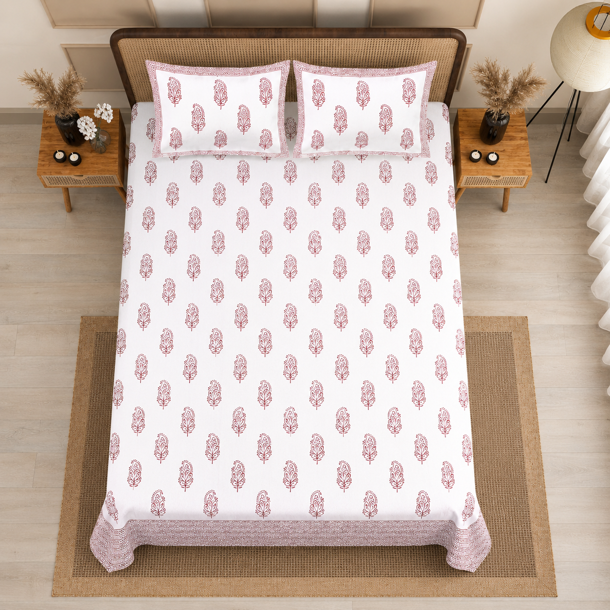 Mulberry Paisley 400TC 100% Pure Cotton Bedsheet