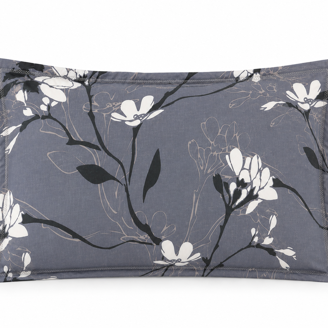 Silver Bloom Glace Cotton 450TC Bedsheet