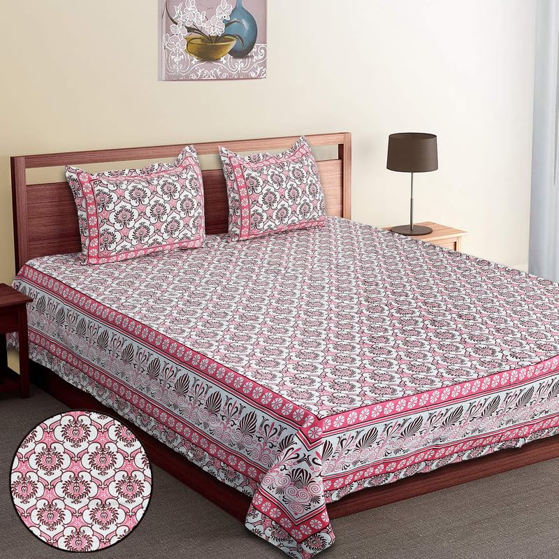 Roselle Charm 400TC Print 100% Pure Cotton Bedsheet