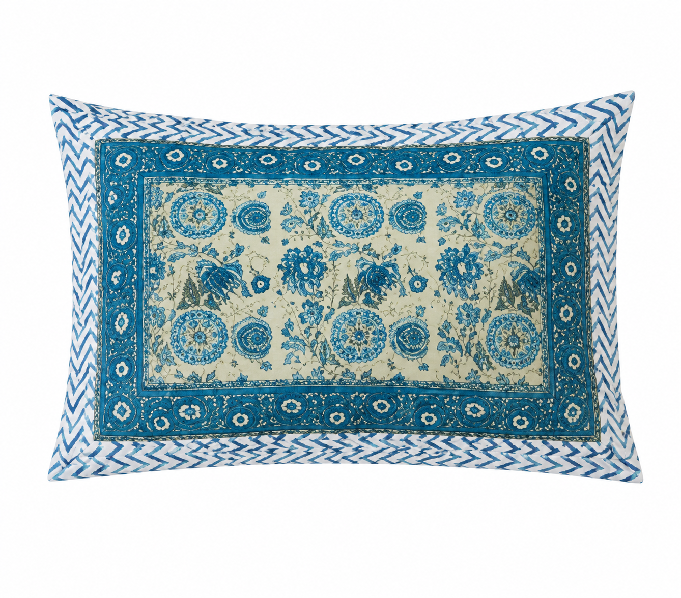 Indus Courtyard 400TC 100% Pure Cotton Bedsheet- Super King