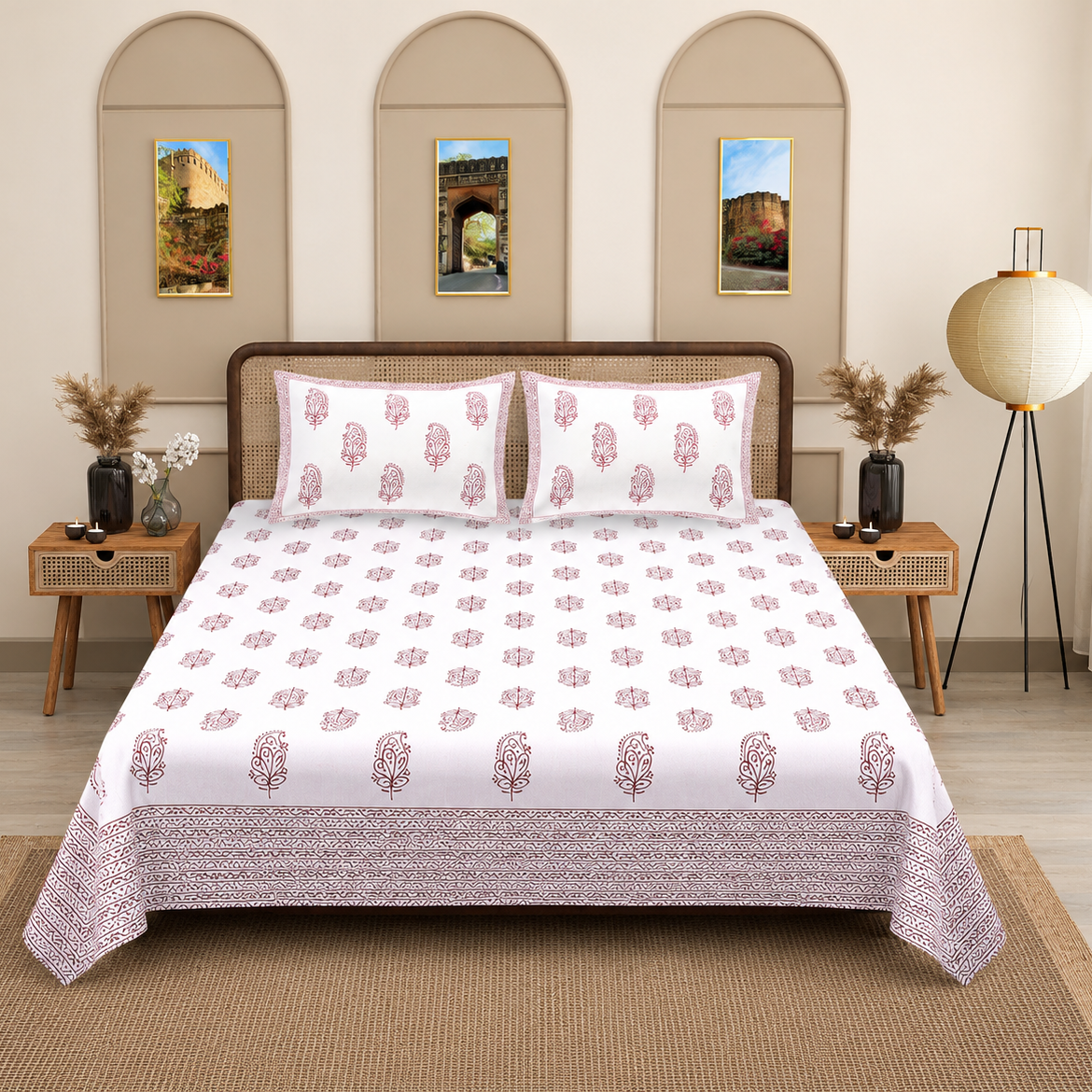 Mulberry Paisley 400TC 100% Pure Cotton Bedsheet