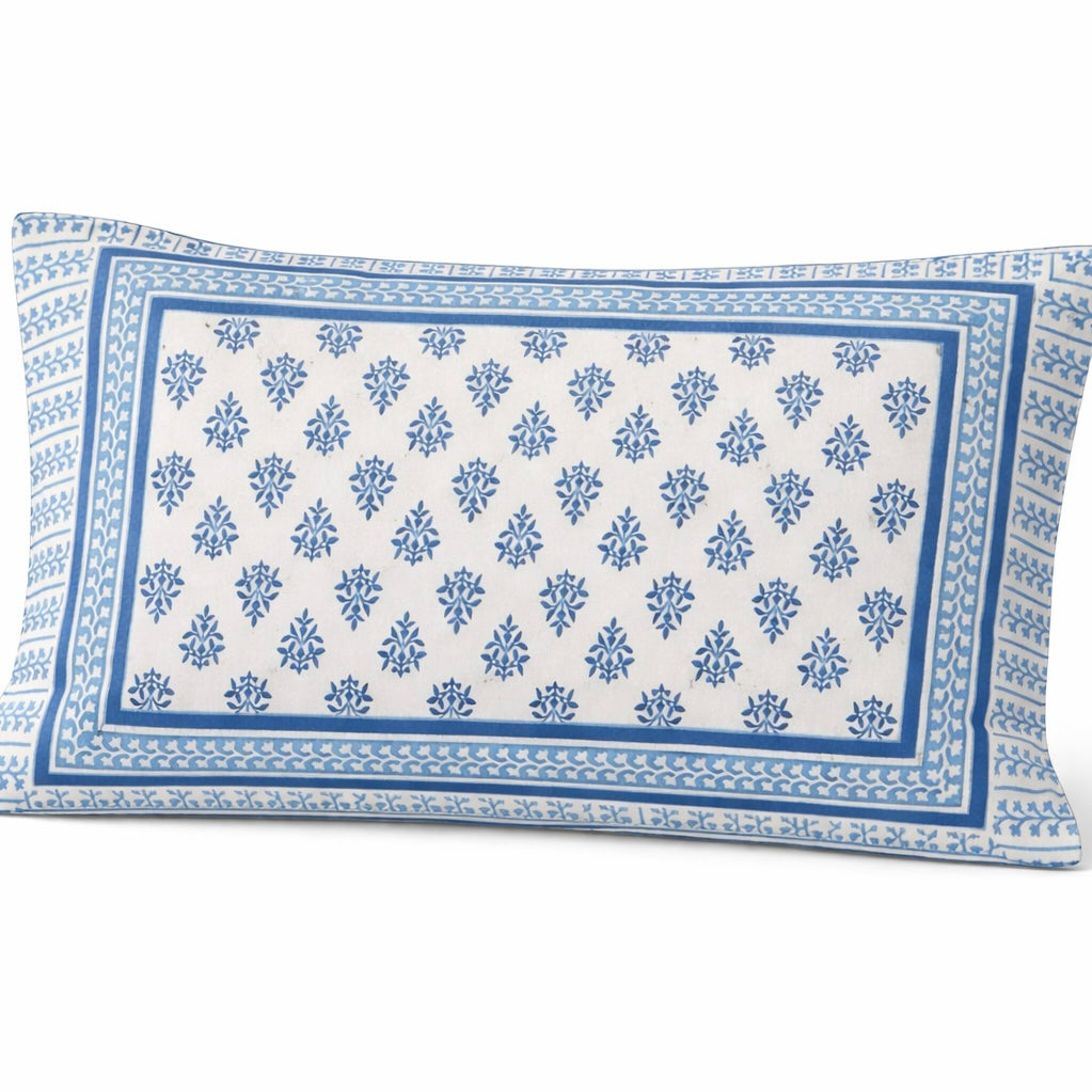 Blue Bloom Heritage 100% Pure Cotton Bedsheet