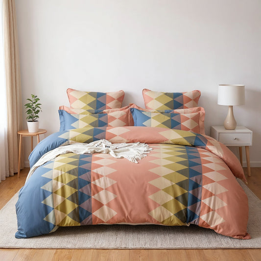 Pastel Prism 500TC 100% Pure Glace Cotton Bedsheet
