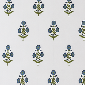 Indigo Sprig 400TC 100% Pure Cotton Bedsheet