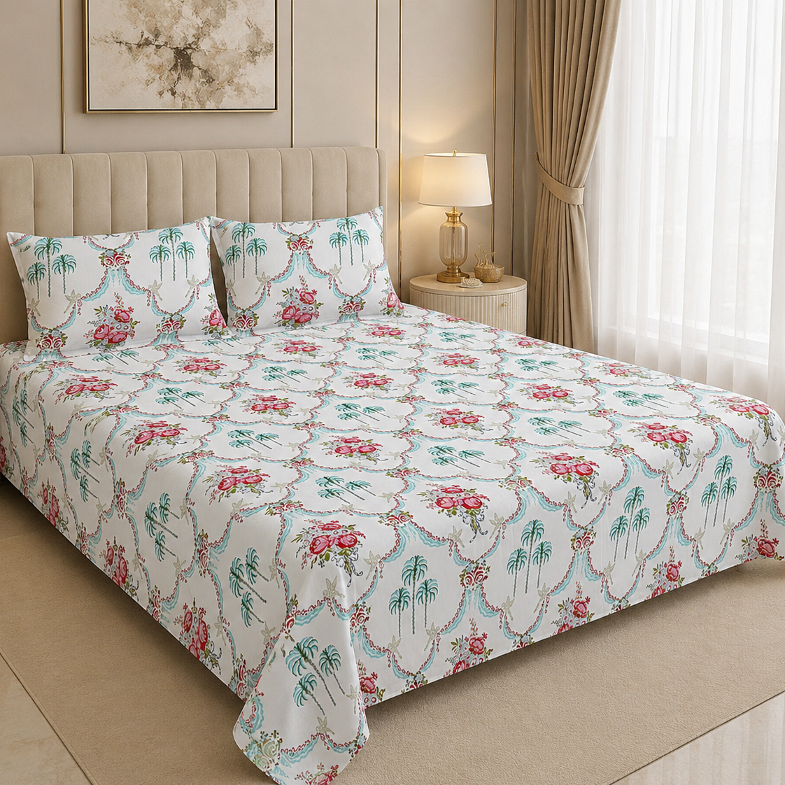 Marisol Heritage 400TC 100% Pure Cotton Bedsheet