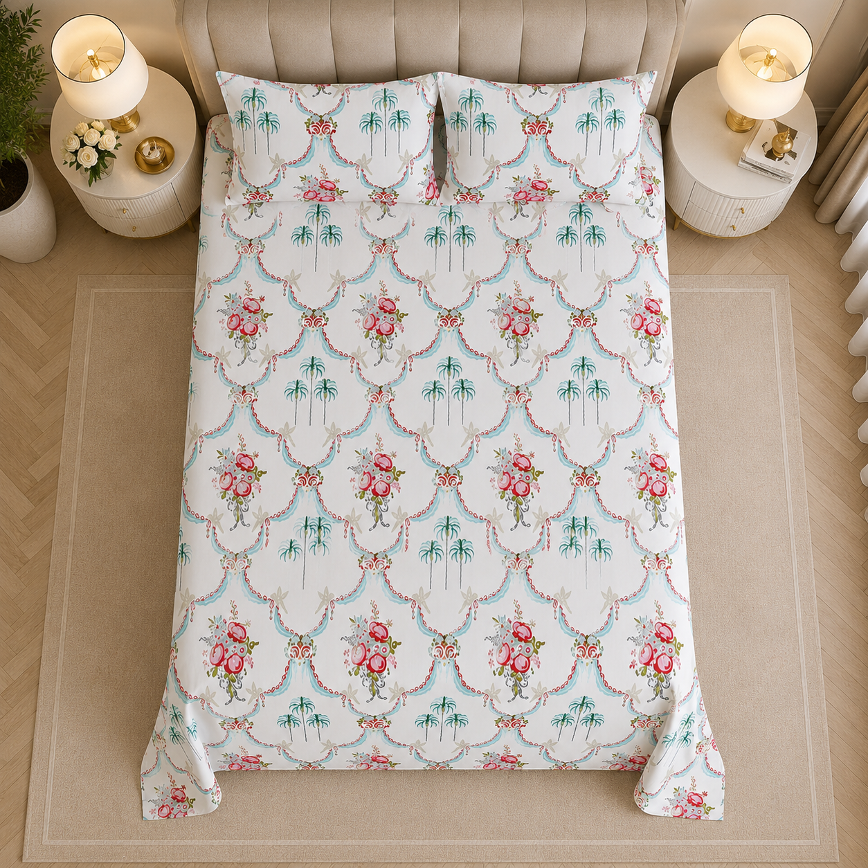Marisol Heritage 400TC 100% Pure Cotton Bedsheet