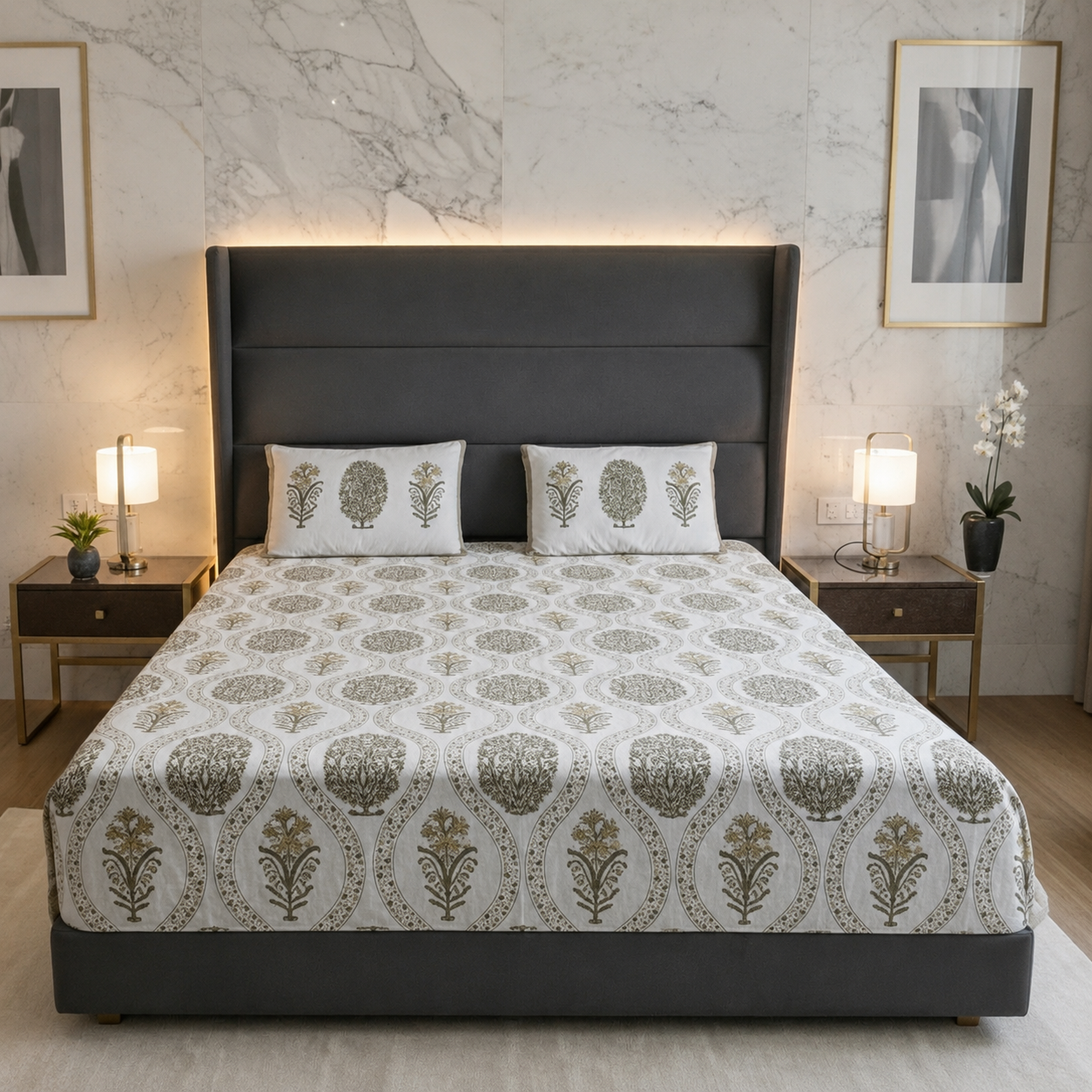 Ivory Grove 400TC 100% Pure Cotton Fitted Bedsheet