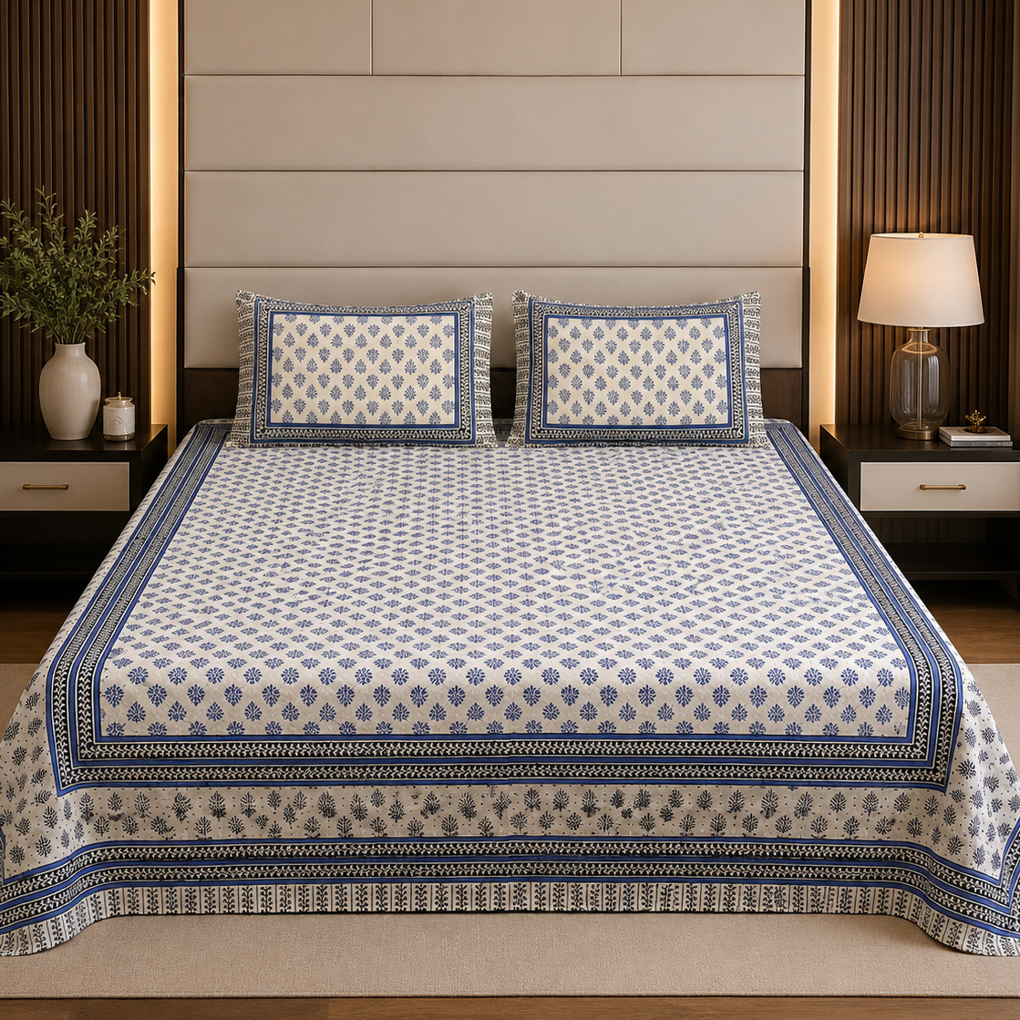 Blue Haven 100% Pure Cotton Bedsheet