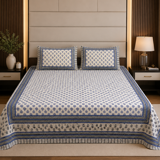 Blue Haven 100% Pure Cotton Bedsheet