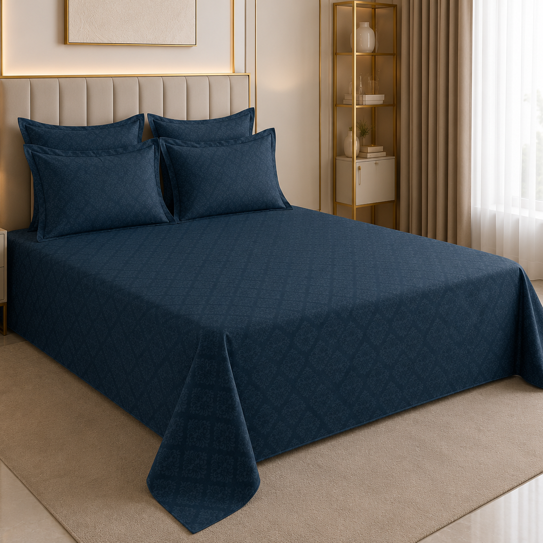 Ocean Manor Glace Cotton 300TC Bedsheet