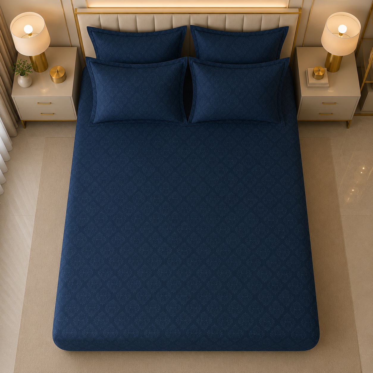 Ocean Manor Glace Cotton 300TC Bedsheet