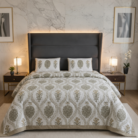 Ivory Grove 400TC 100% Pure Cotton Bedsheet